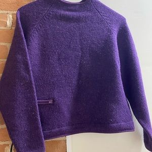 100% wool LL Bean womens sweater purple size small